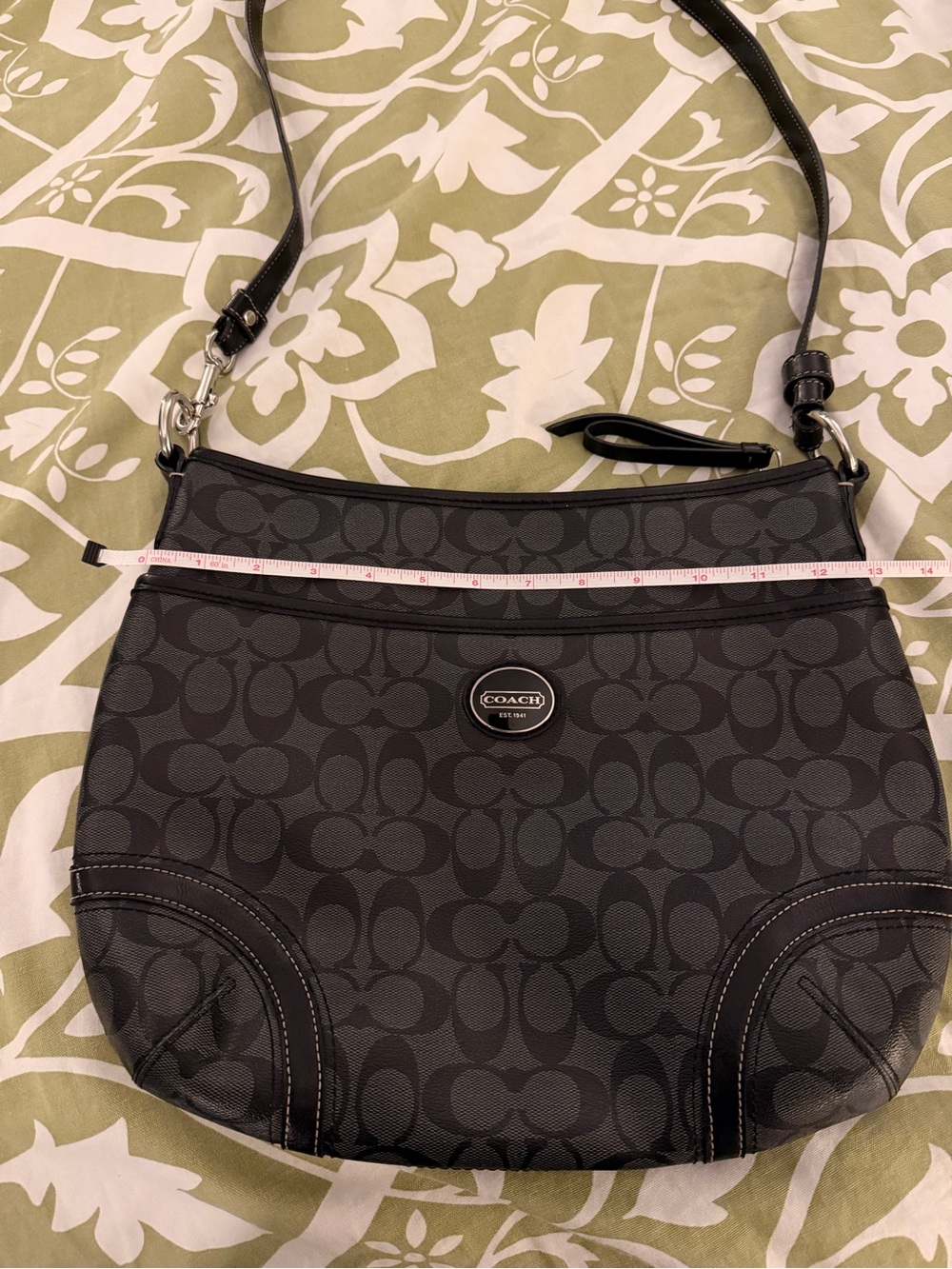 Coach Black Signature Shoulder Bag